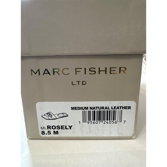 Marc Fisher Rosely NEW in box natural leather with silvertone chain sz 8.5M sand - Picture 7 of 7